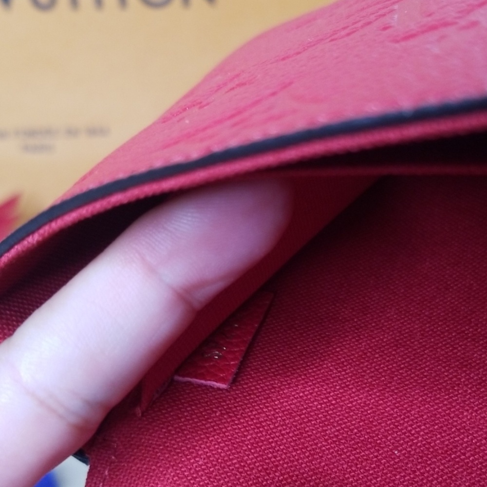 BNEW LOUIS VUITTON FELICIE EMPREINTE SCARLET RED - Picture 6 of 8